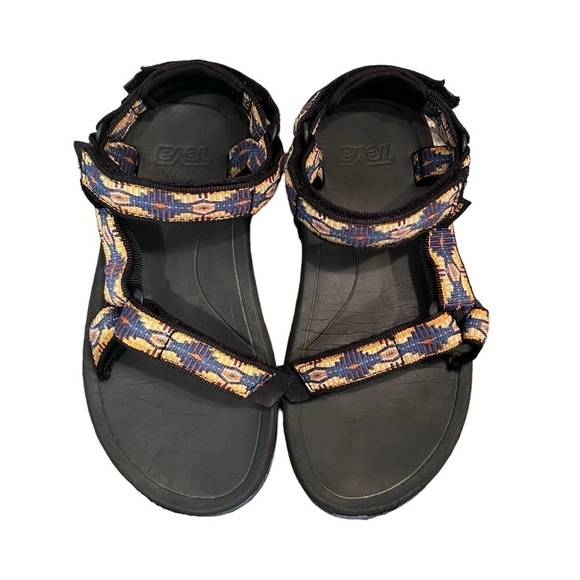 Kids Tevas Sandals Water Shoes Orange Blue Size 2 - Picture 2 of 7